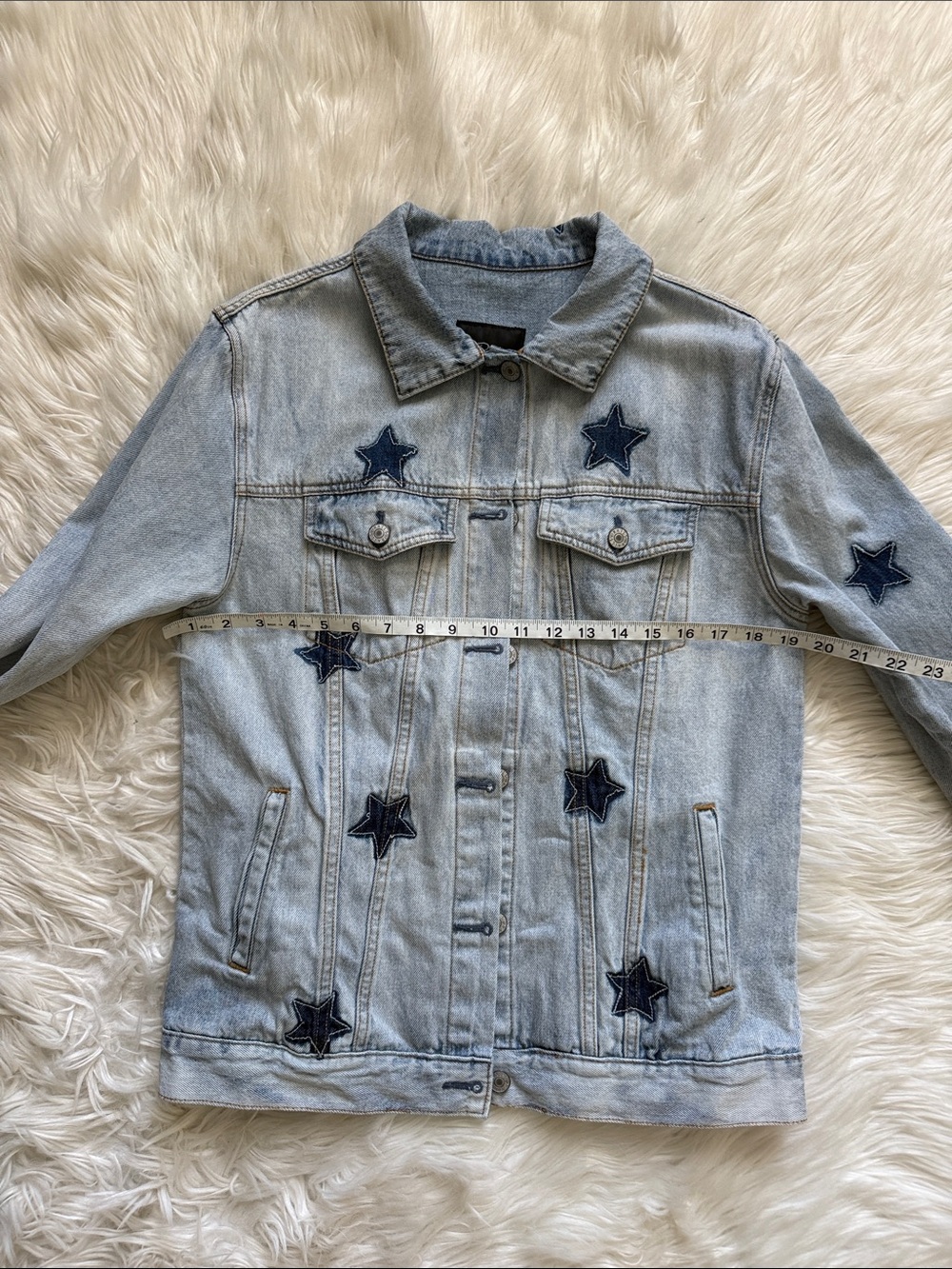 Rails Knox Stars Blue Jean Jacket Size S - Picture 10 of 11